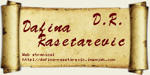 Dafina Rašetarević vizit kartica